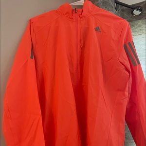Adidas on the run neon orange full zip NWT